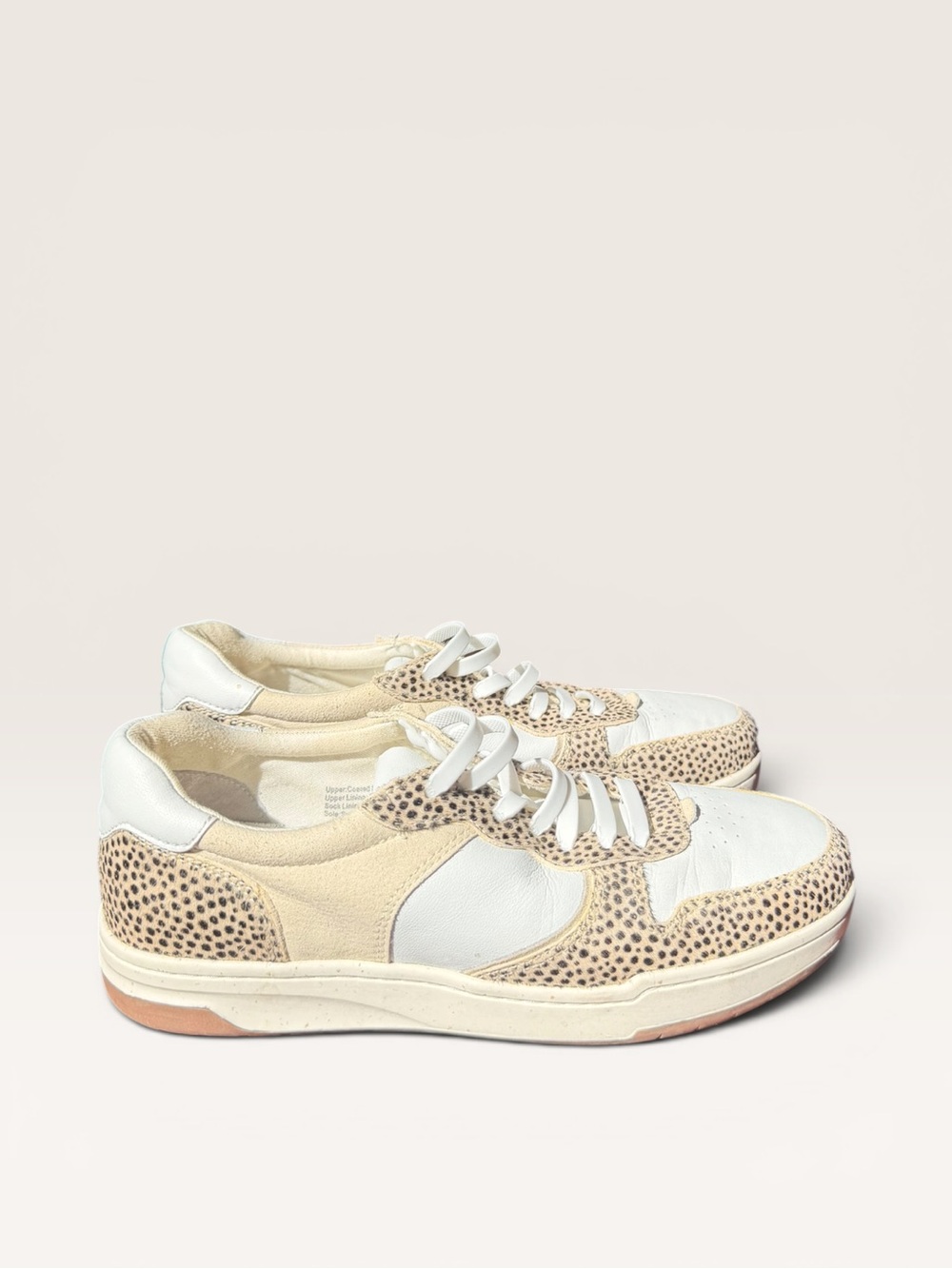 Madewell Beige, White & Leopard Sneakers